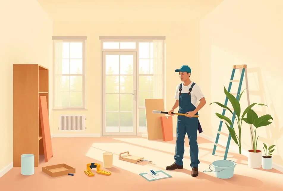 Intérieur rénové après travaux de peinture à Schiltigheim