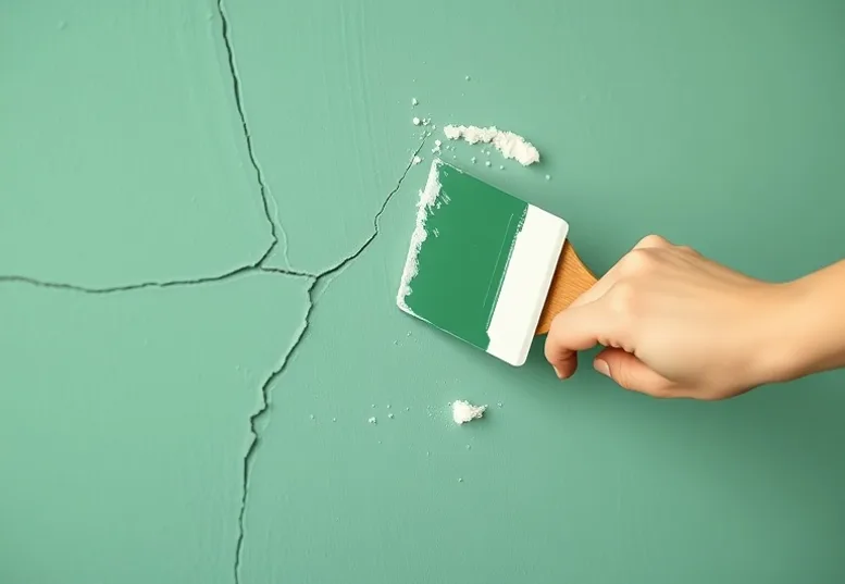 Ponçage et rebouchage des fissures avant mise en peinture